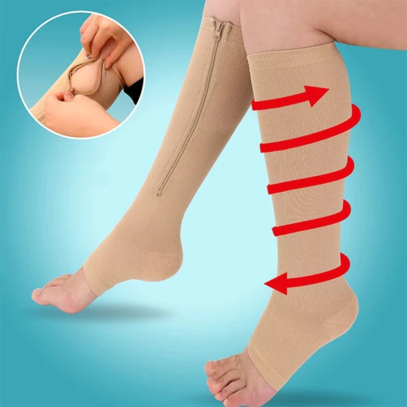 ZipSupport™ Compressiekousen Met Ritssluiting Voor Ultiem Comfort