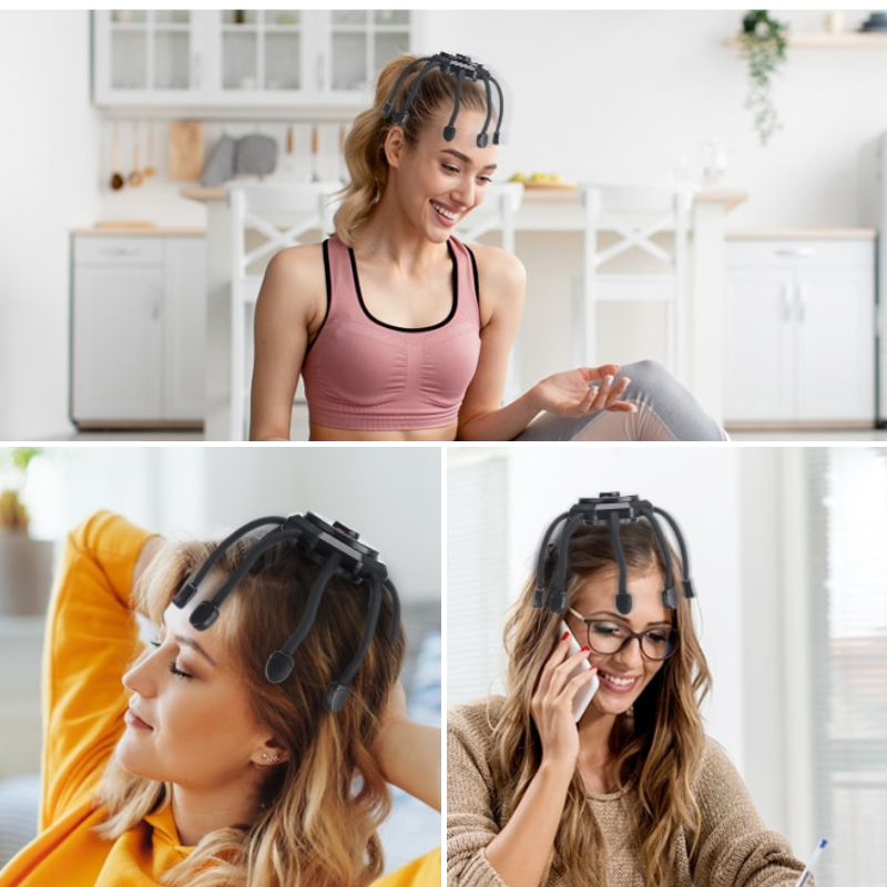 Hoofdmassager™ Helpt bij hoofdpijn en stress.