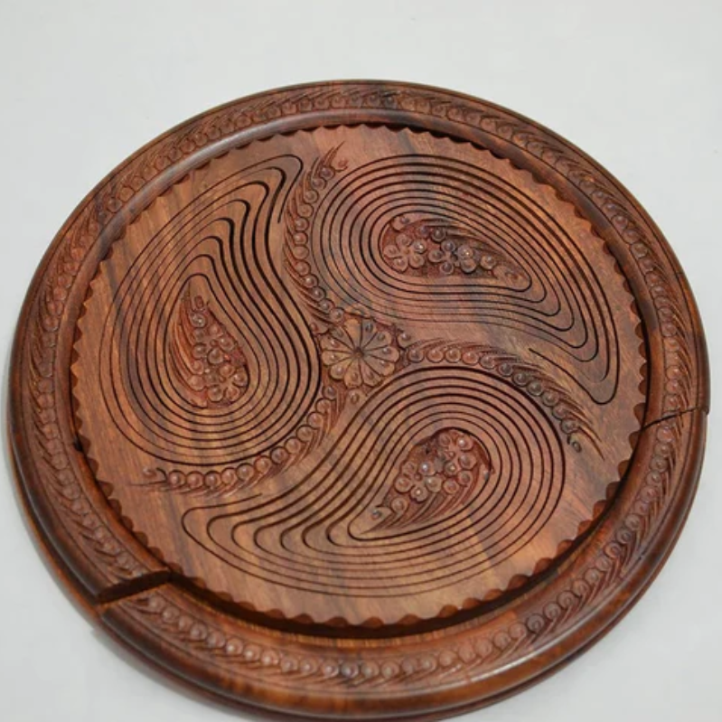 Houten Fruitschaal | Handgesneden Design | Ambachtelijk Hout | Duurzaam & Uniek