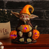 PhantomPumpkin™ 1+1 GRATIS | Halloween-Resin-Statue mit Kürbislampe