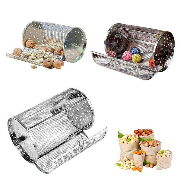 Roterende Grillkorf | 360° Warmteverdeling | RVS | 12×23 cm | Airfryer Compatibel