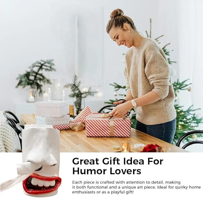 Tissuebox Houder | Grappig Neus Ontwerp | Handgemaakt Decoratief Accessoire