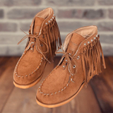 Dames Enkellaarsjes | Retro Design | Zachte Matte Finish | Orthopedische Zool met Voetboogondersteuning