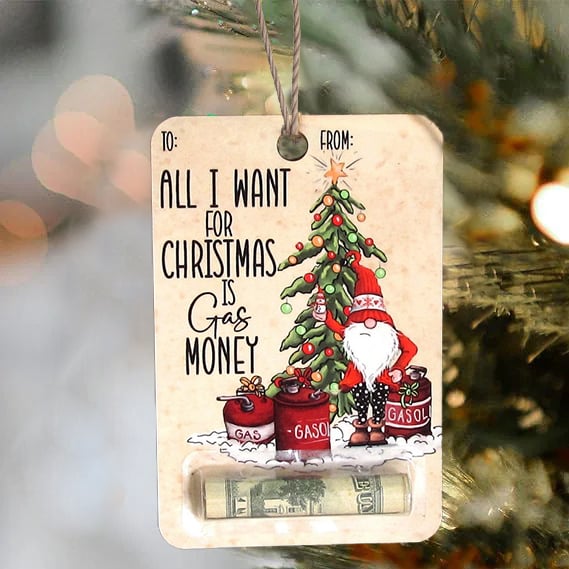 Kerst Geldhouder | Houten Decoratie | Handgemaakt Cadeau Idee