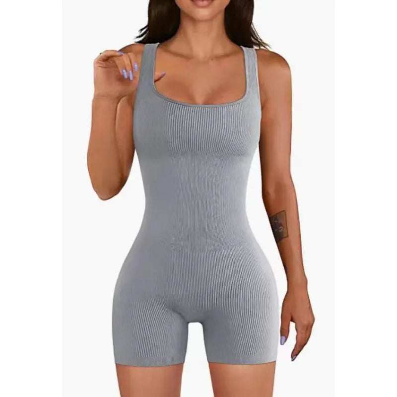 Dames Jumpsuit Romper | Flatterende Pasvorm | Elegante Vierkante Hals