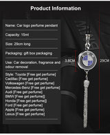 Auto-logo parfumhanger | Kristal & zinklegering | Sprankelende decoratie & cadeau-idee