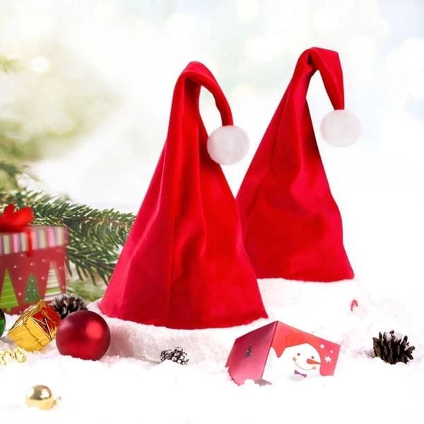 Kerstman Hoed | Zingend & Dansend | Beweegbaar met Muziek | Rood Pluche | 45 cm