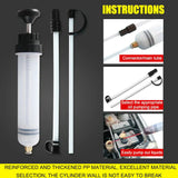 Handmatige Vloeistofpomp | Olie & Remvloeistof Extractor | Dubbele Rubberafdichting | PVC | 300g