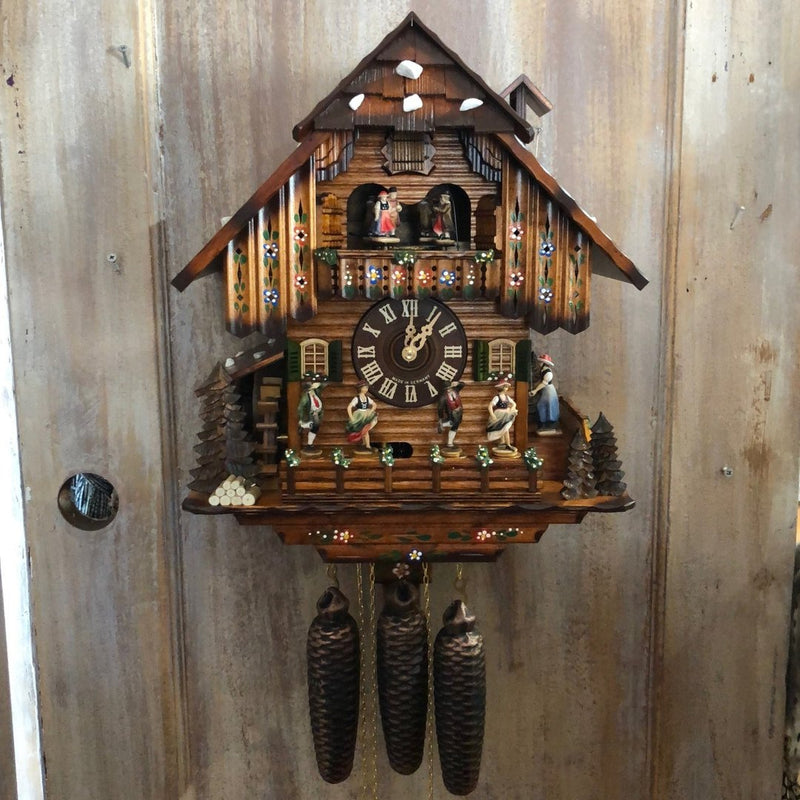 Koekoeksklok Houten Chaletstijl | Handgemaakt Zwart Woud | 24–45 cm