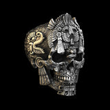 Zilveren Schedel Ring | Sterling Zilver | Gedetailleerd Design voor Mannen & Vrouwen
