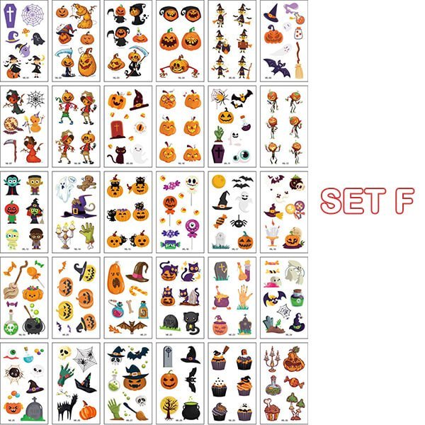 Halloween Tijdelijke Tattoo Stickers | Waterproof | Realistisch & Veilig