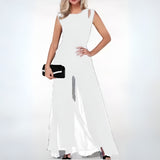 Mouwloze jumpsuit met wijde pijpen voor dames | Zomer