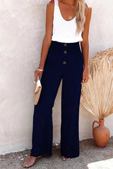Florence™ Broek met hoge taille en smokwerk