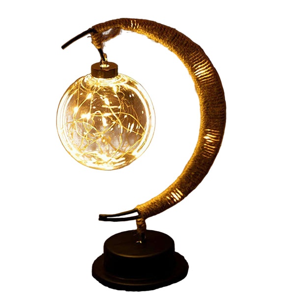 Maanlamp | Handgemaakt Metaal & LED | Decoratief Nachtlicht