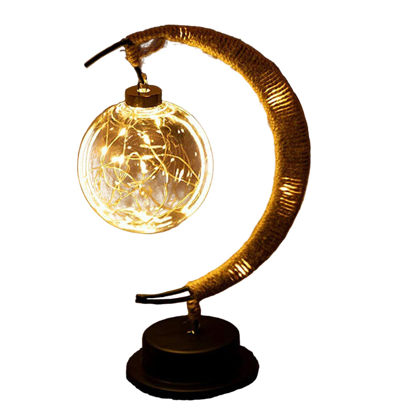 Maanlamp | Handgemaakt Metaal & LED | Decoratief Nachtlicht