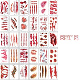 Halloween Tijdelijke Tattoo Stickers | Waterproof | Realistisch & Veilig