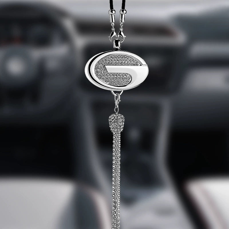 Auto-logo parfumhanger | Kristal & zinklegering | Sprankelende decoratie & cadeau-idee