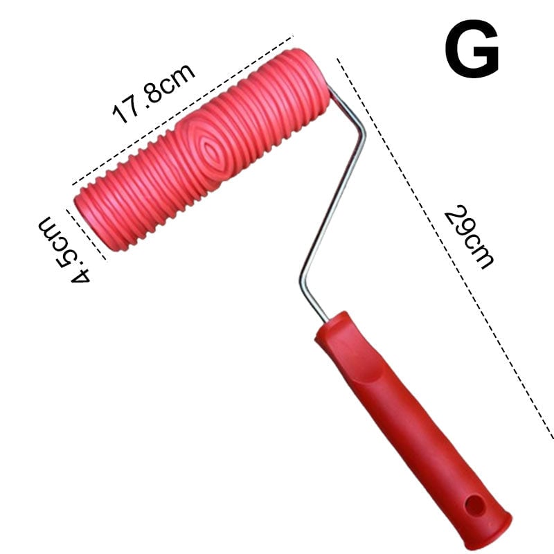 Verfroller met Reliëfpatroon | Decoratieve Muurroller | Rubberen Structuur | 17,8 cm