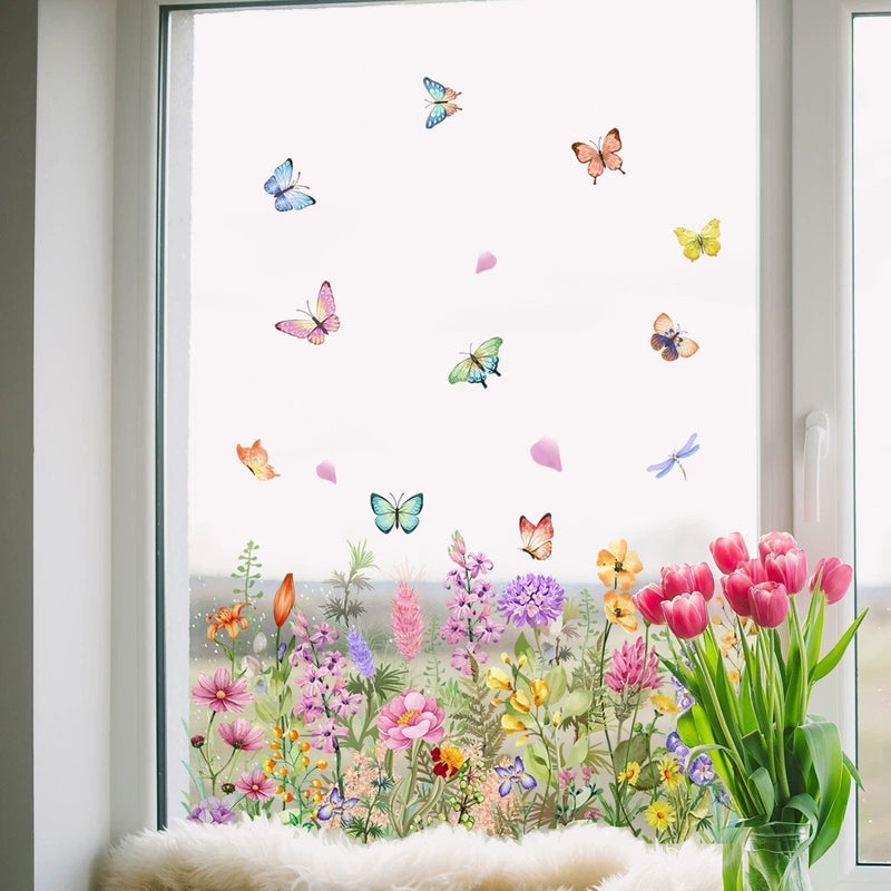 1+1 Gratis | FloraDecoratie™ Herbruikbare Raamstickers
