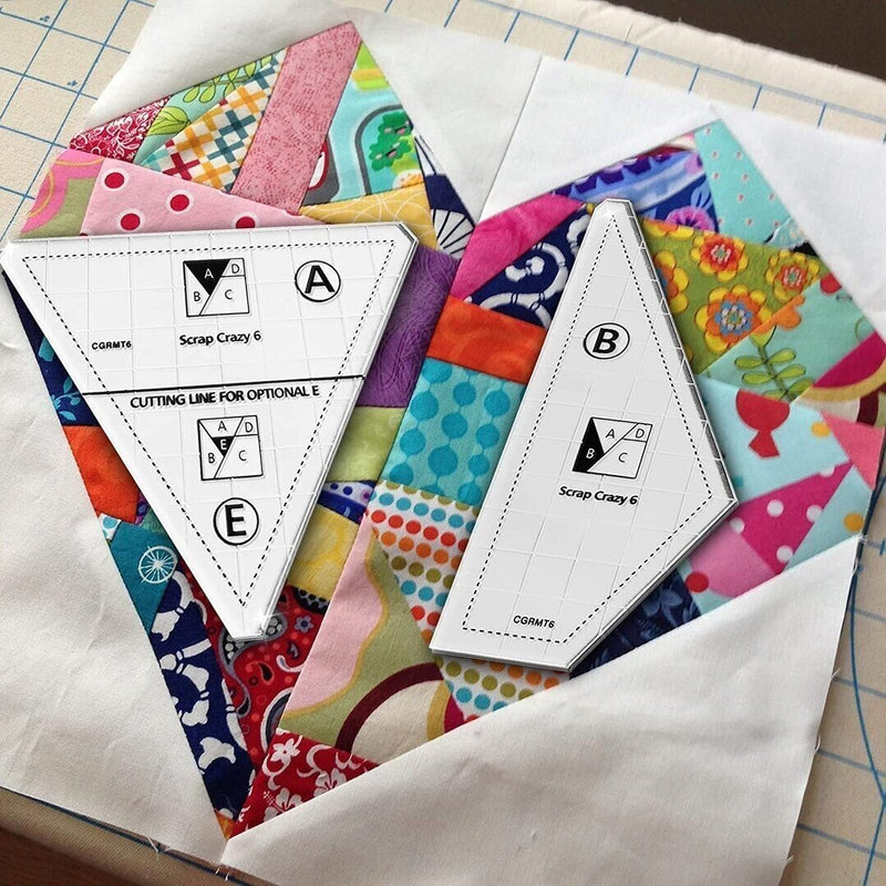 Creatieve Quilt Snijmal | Multi-Patroon | Geschikt voor Stoffen Restjes | 20 cm Quiltblokken
