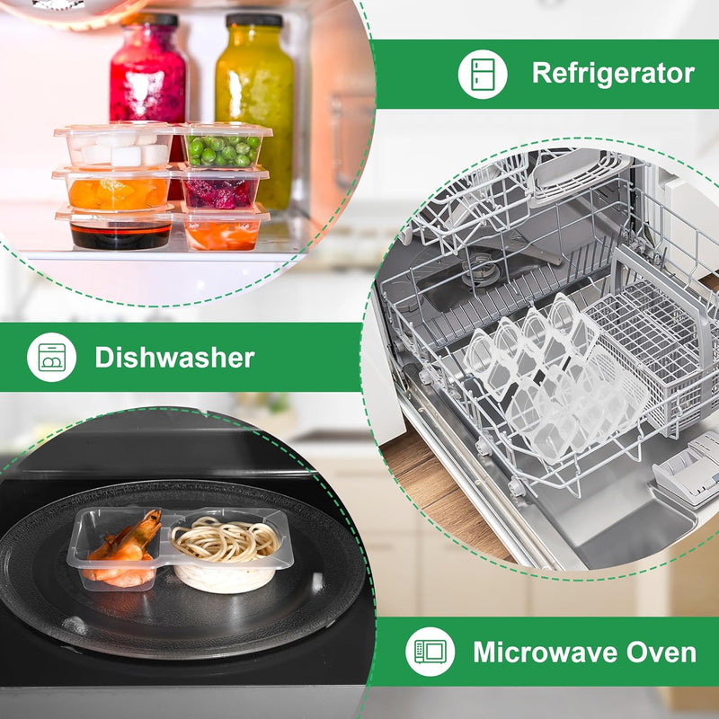 Voedselcontainer met Dubbel Compartiment | Lekvrij & BPA-vrij Plastic | Compact en Herbruikbaar