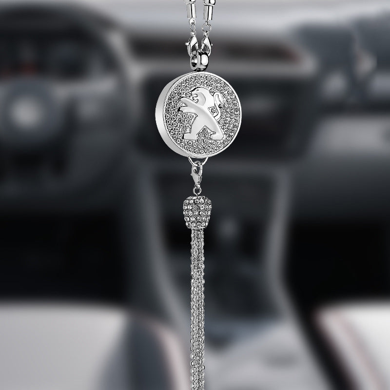Auto-logo parfumhanger | Kristal & zinklegering | Sprankelende decoratie & cadeau-idee