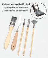 Professionele Verfkwasten Set 24-delig | Houten Handvat | Inclusief Paletmes