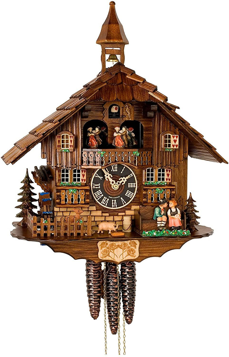 Koekoeksklok Houten Chaletstijl | Handgemaakt Zwart Woud | 24–45 cm