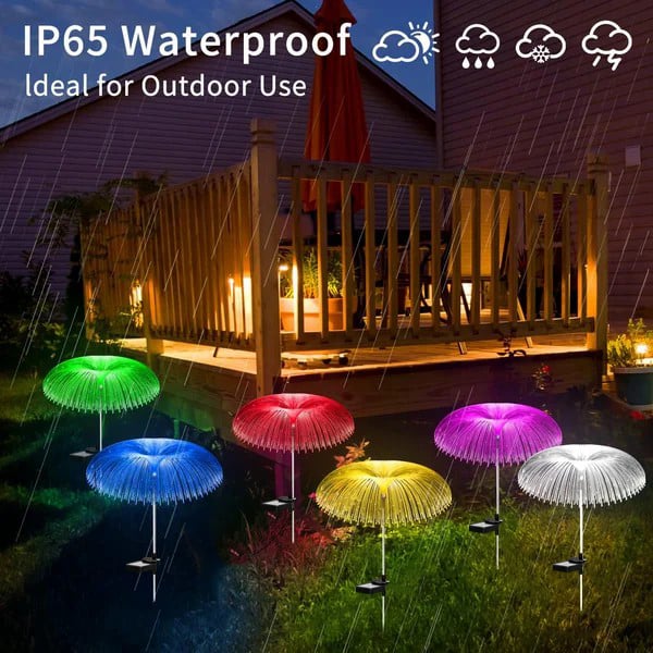 Solar Tuinlamp | Kikkerdril Jellyfish Design | Warm Wit & Kleurenwissel | 75 cm | Waterdicht