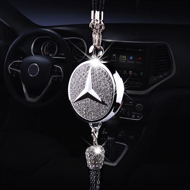 Auto-logo parfumhanger | Kristal & zinklegering | Sprankelende decoratie & cadeau-idee
