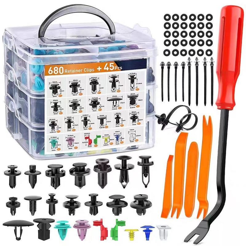 Auto Retainer Clips Set | 725-delig met Verwijdertool | Universele Pasvorm | PP Kunststof