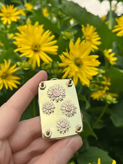 Mini Bloemenpers | Handgemaakt | Compact Formaat 35x50mm | Inclusief Herbarium Droogpapier