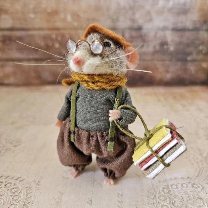 Kerst Ornament | Handgemaakte Viltmuis | Duurzaam & Decoratief