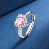 Diamanten Hart Peche Ring