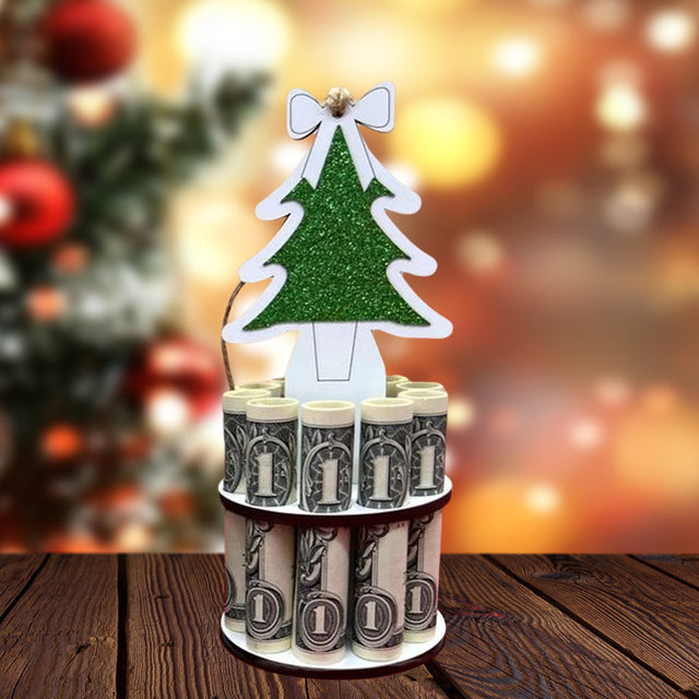 Kerst Geldhouder Ornament | Houten Decoratie | Handgemaakt Cadeau Idee