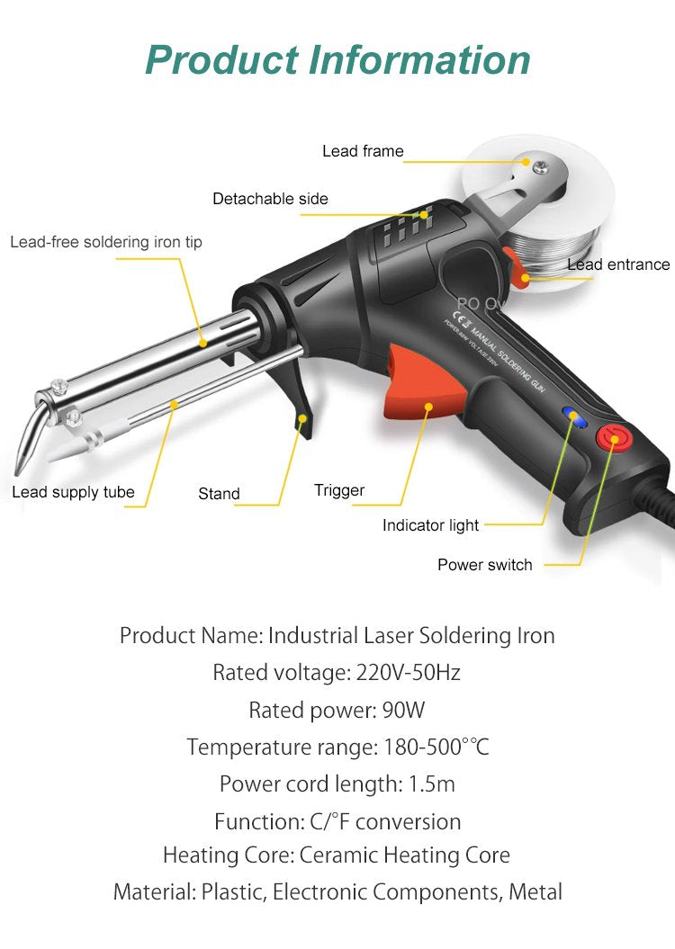 Draagbare Laspen | Snelle Opwarming | 2-in-1 Lassen & Snijden