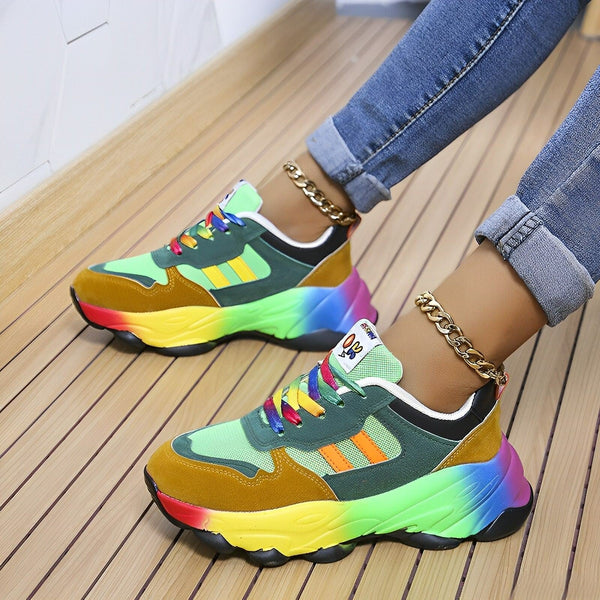 Frida™ Meerkleurige Orthopedische Hardloopschoenen In Regenboogkleuren