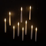 Zwevende LED Kaarsen | Flameloos | Afstandsbediening & Ophangset | 12 Stuks