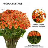 Kunstbloemen Chrysanten | UV-bestendig | Levensecht Design | Herfstdecoratie voor Veranda & Tuin