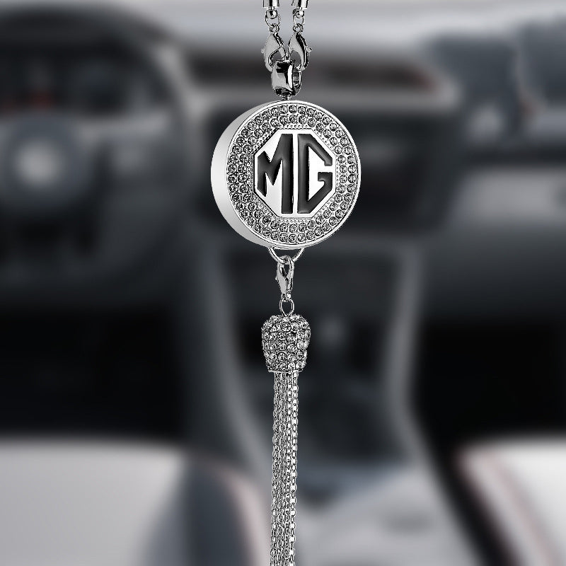 Auto-logo parfumhanger | Kristal & zinklegering | Sprankelende decoratie & cadeau-idee