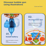 Dinosaurus Bellenblaas Pistool | Elektrisch | 1000+ Bellen per Minuut | ABS Kunststof