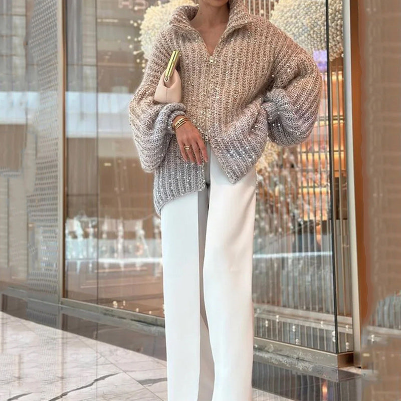 Dames Vest | Gebreid met Pailletten | Subtiele Glans & Comfort