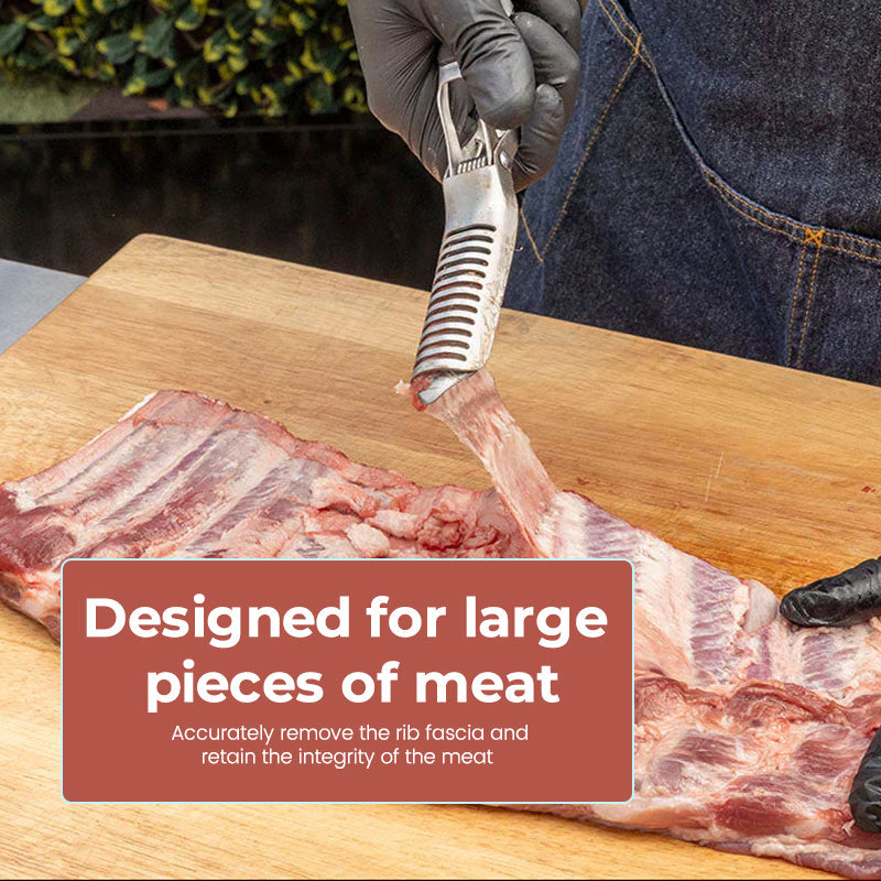 Ribmembranen Verwijderaar | Roestvrij Staal | Ergonomisch Handvat | BBQ & Keukenhulp