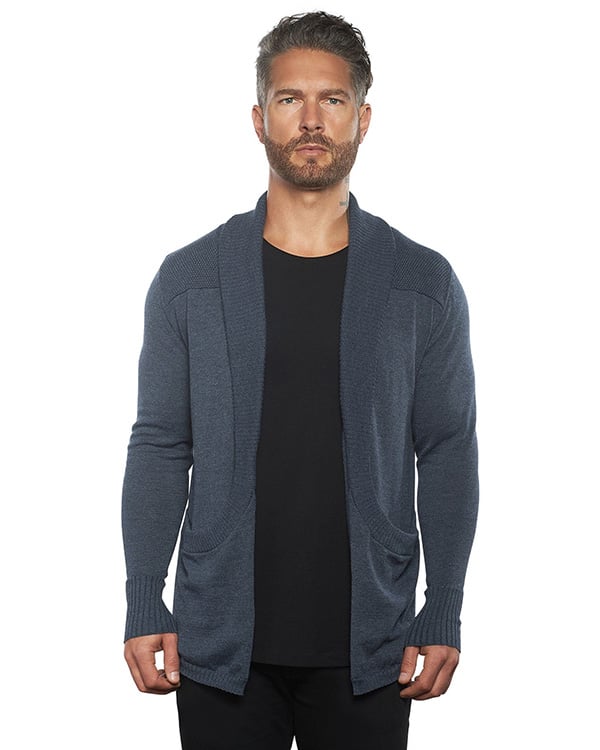 Heren Cardigan Vest | Slim Fit | Lichtgewicht | Shawl Kraag