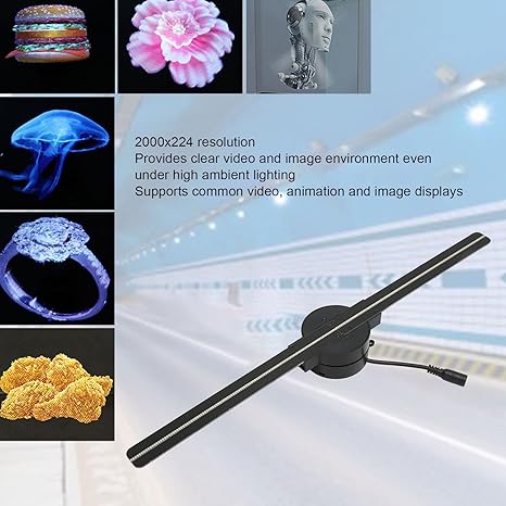 HoloDraai™ | 3D Hologram LED Ventilator Projector | WiFi App-bediening | 224 LEDs | Android & iOS Compatibel