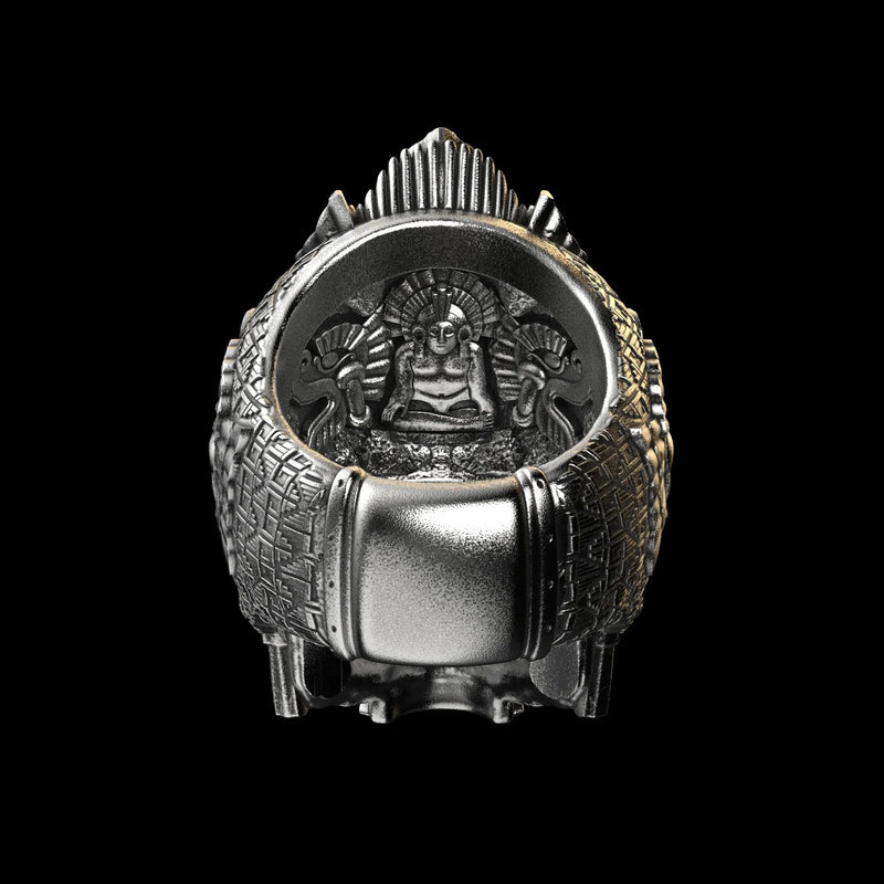 Zilveren Schedel Ring | Sterling Zilver | Gedetailleerd Design voor Mannen & Vrouwen
