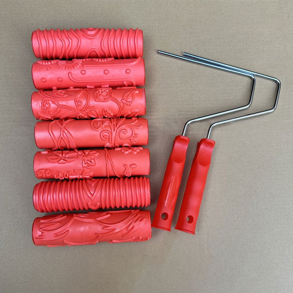 Verfroller met Reliëfpatroon | Decoratieve Muurroller | Rubberen Structuur | 17,8 cm