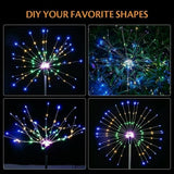 Solar Feuerwerk Lichtketting | 90 LED | Warmwit & Multicolor | IP65 | 95 cm