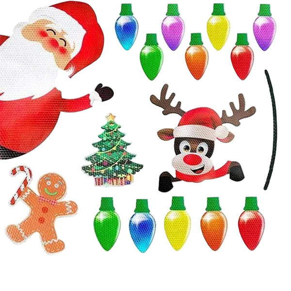 Kerst Auto Decoratie | Reflecterende Lamp Magneet Set | Glow-in-the-Dark | Waterdicht