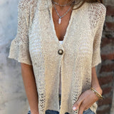 Claudia™ Gebreide Holle Cardigan